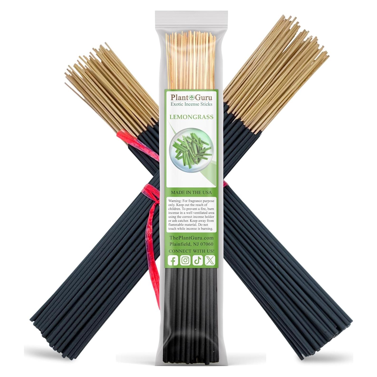 Varitas de Incienso Hierba Limón Plant Guru 28 cm - 100 Unidades