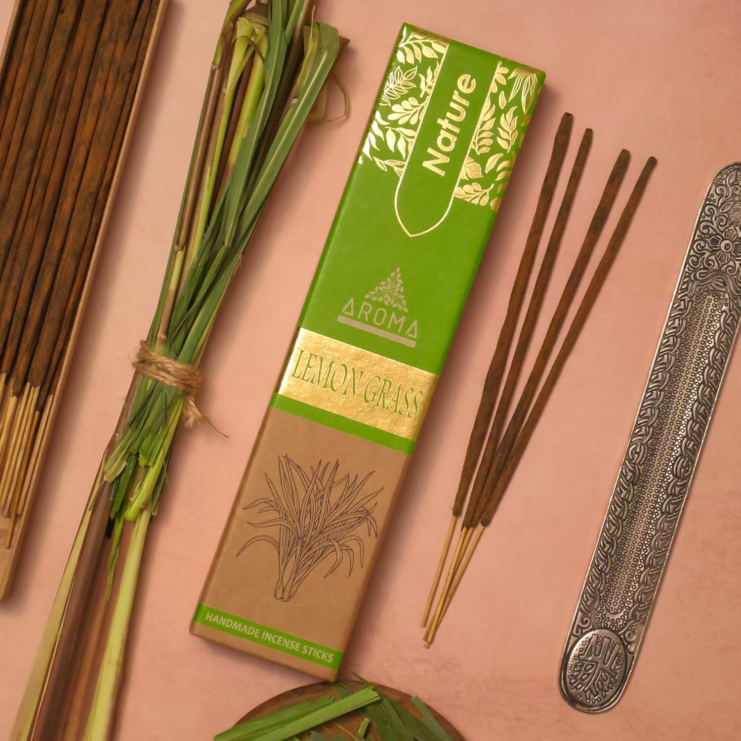 Varitas de Incienso de Hierba Limón Aroma Refrescante - 50 Unidades