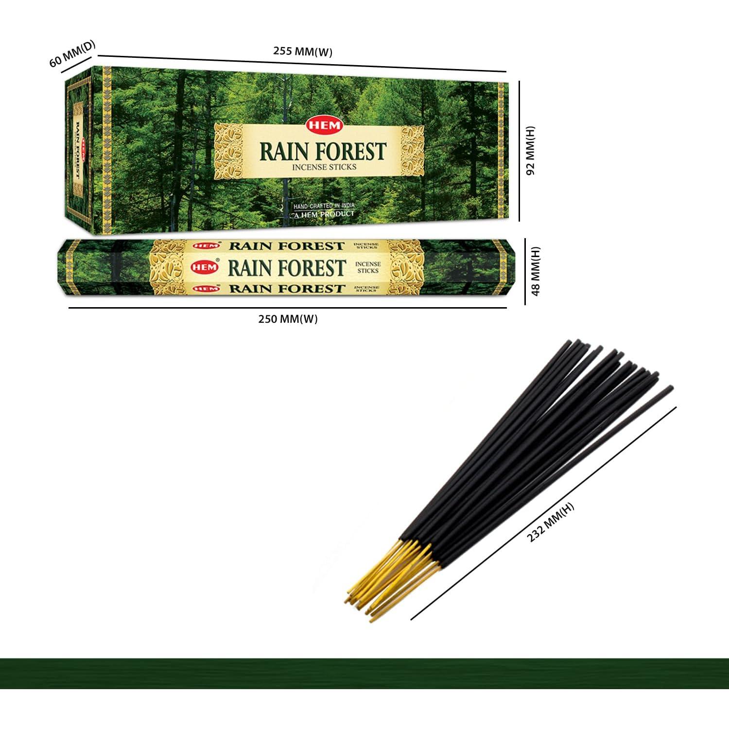 Incienso HEM Bosque Lluvioso - 120 Varillas 23 cm - 6 Cajas