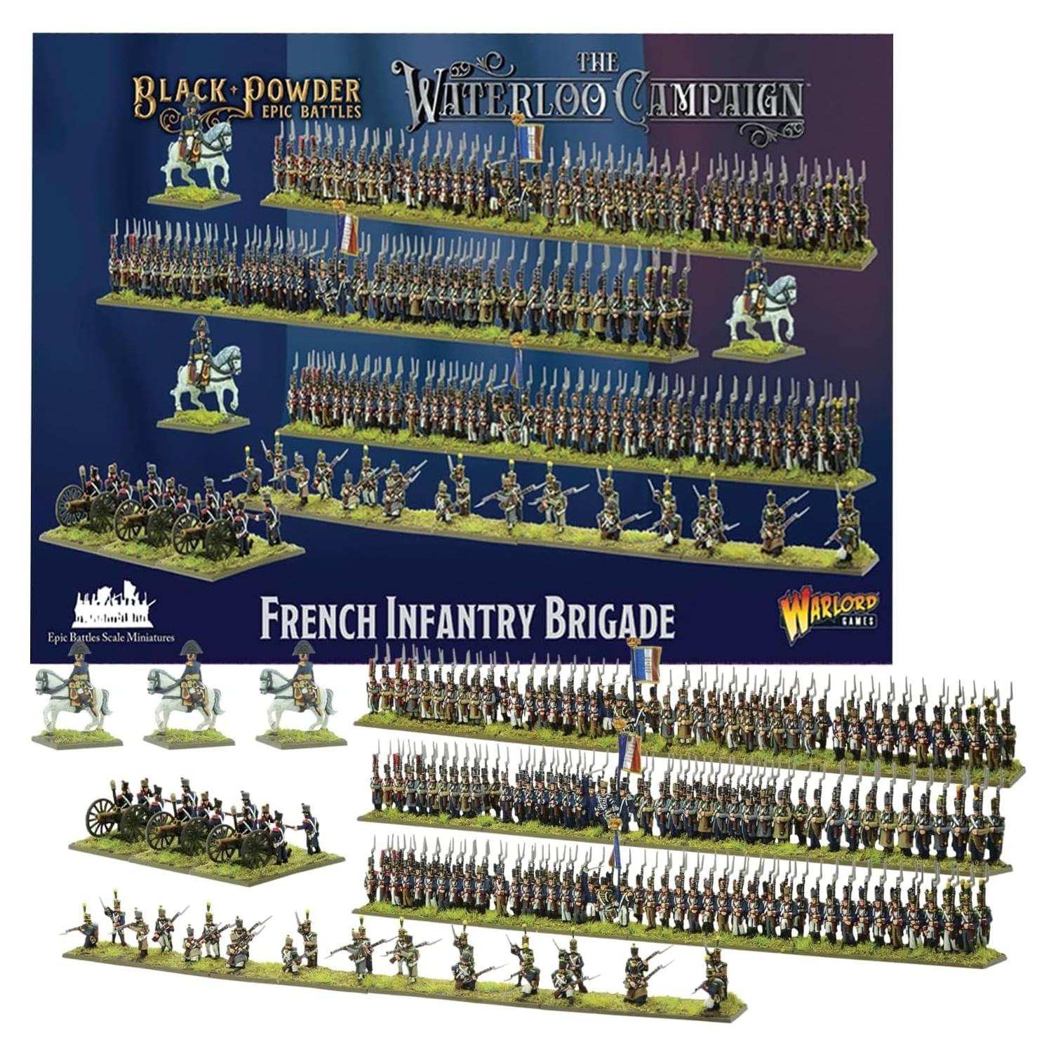 Conjunto Brigada Infantería Francesa Waterloo Wargames 80 Figuras