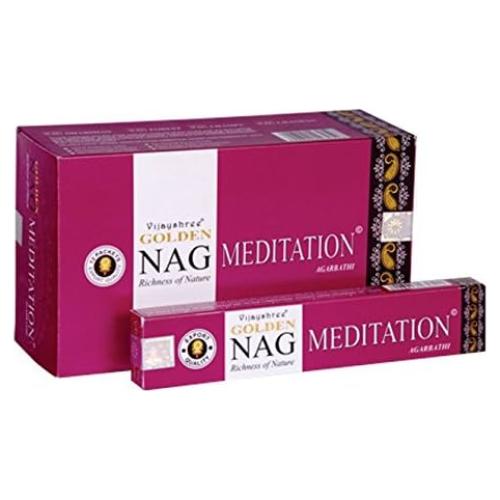Incienso de Meditación Dorada Vijayshree - 12 Cajas de 15g
