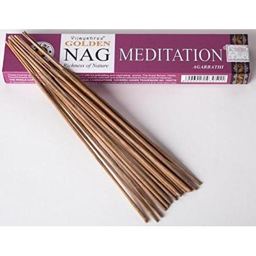 Incienso de Meditación Dorada Vijayshree - 12 Cajas de 15g