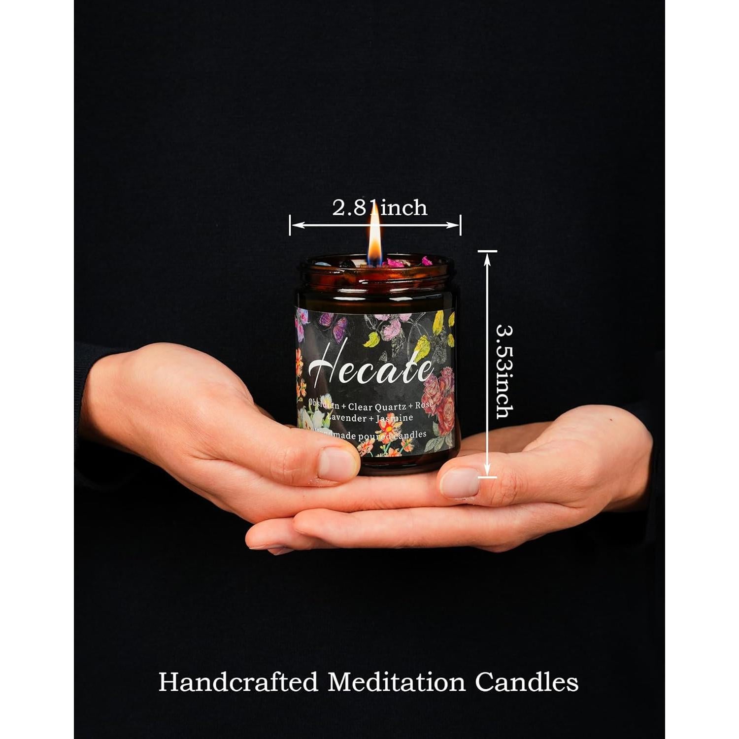 Vela Aromática Hecate 8oz Cera de Soya Lavanda Ritual