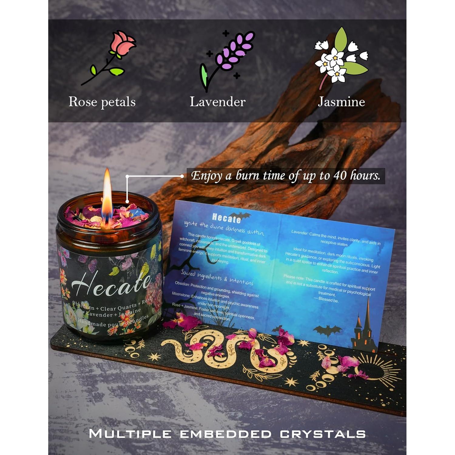 Vela Aromática Hecate 8oz Cera de Soya Lavanda Ritual