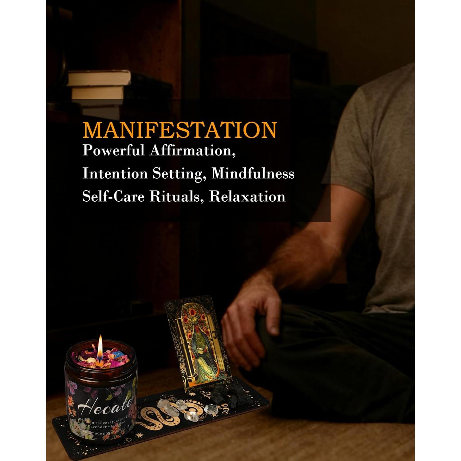 Vela Aromática Hecate 8oz Cera de Soya Lavanda Ritual