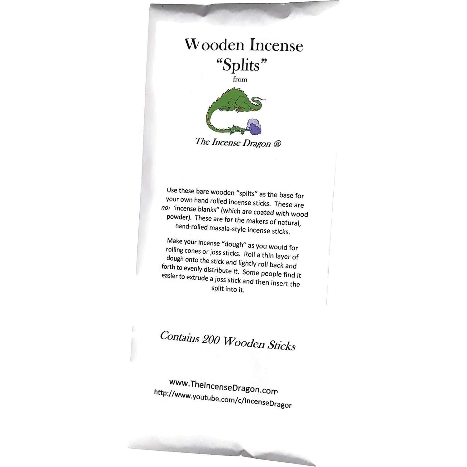 Divisiones de Bambú Natural El Dragón del Incienso 200 Unidades