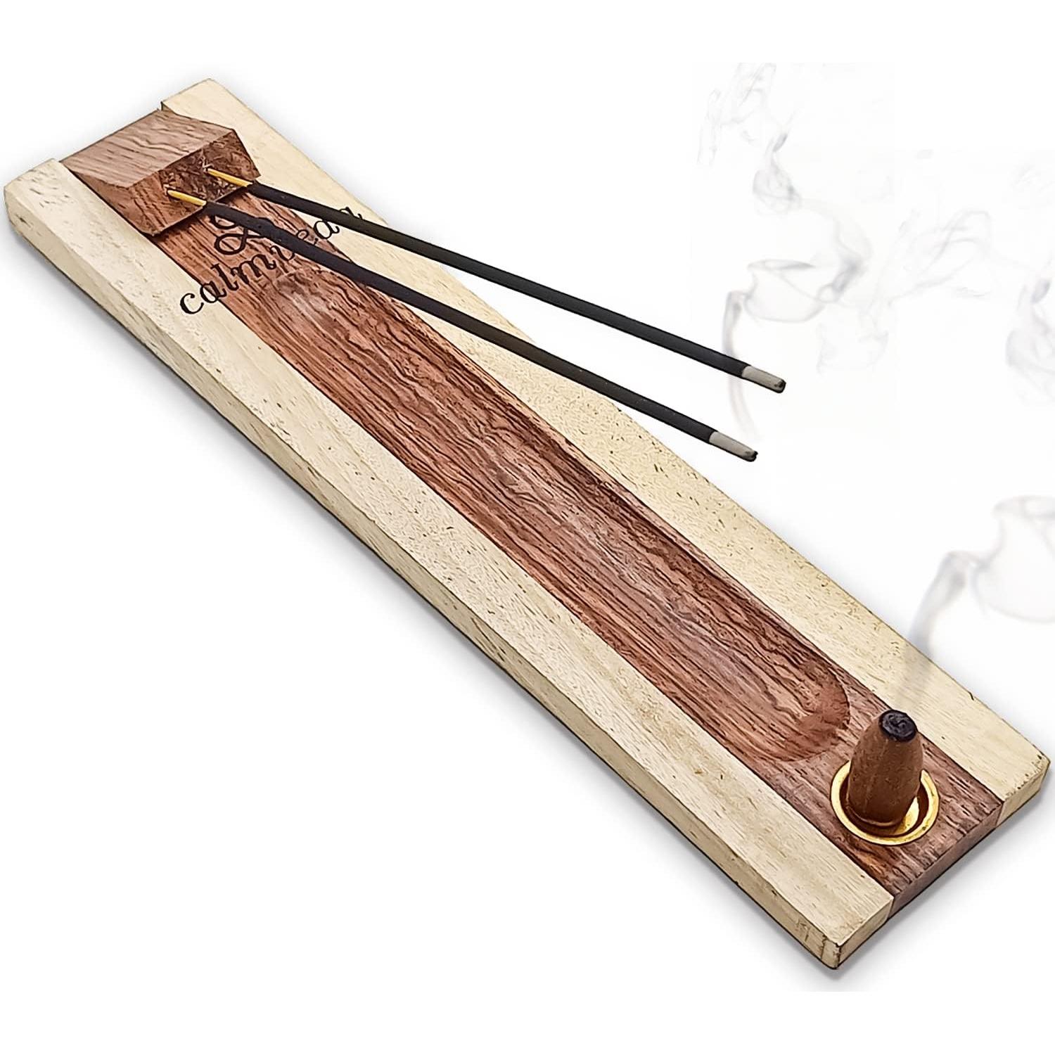 Incienso de Lavanda Fresca Calmveda con Soporte de Madera