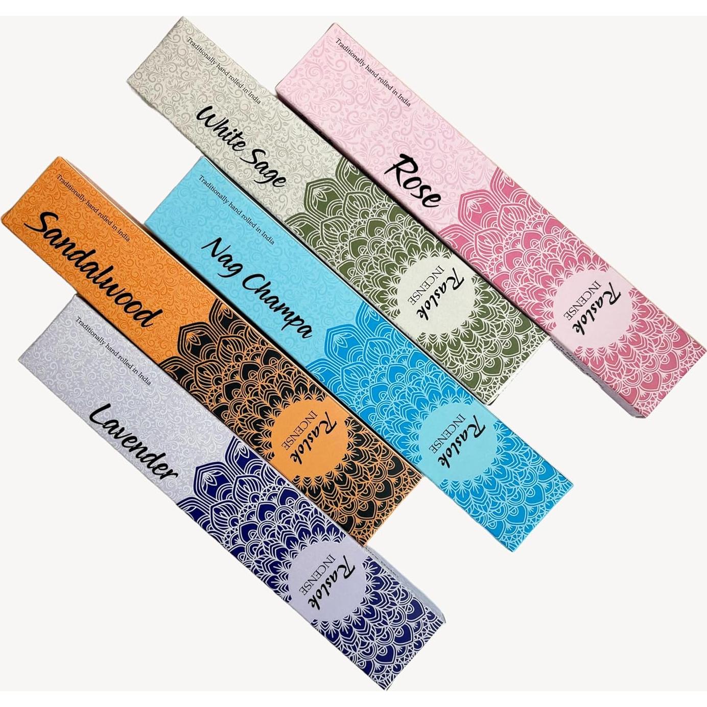 Incienso Natural Raslok - 5 Varillas de 15g Aromas Mezclados