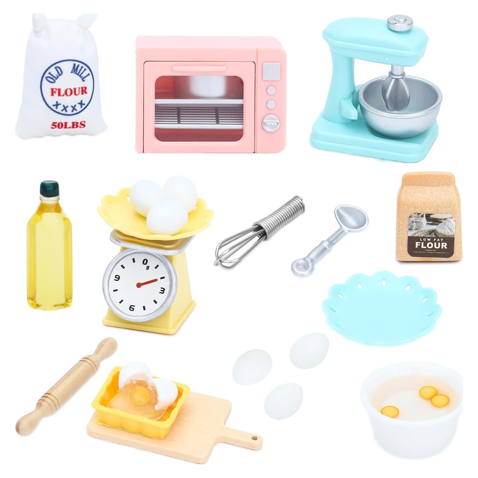 Accesorios de Cocina para Muñecas ONEST 26 Piezas Miniatura