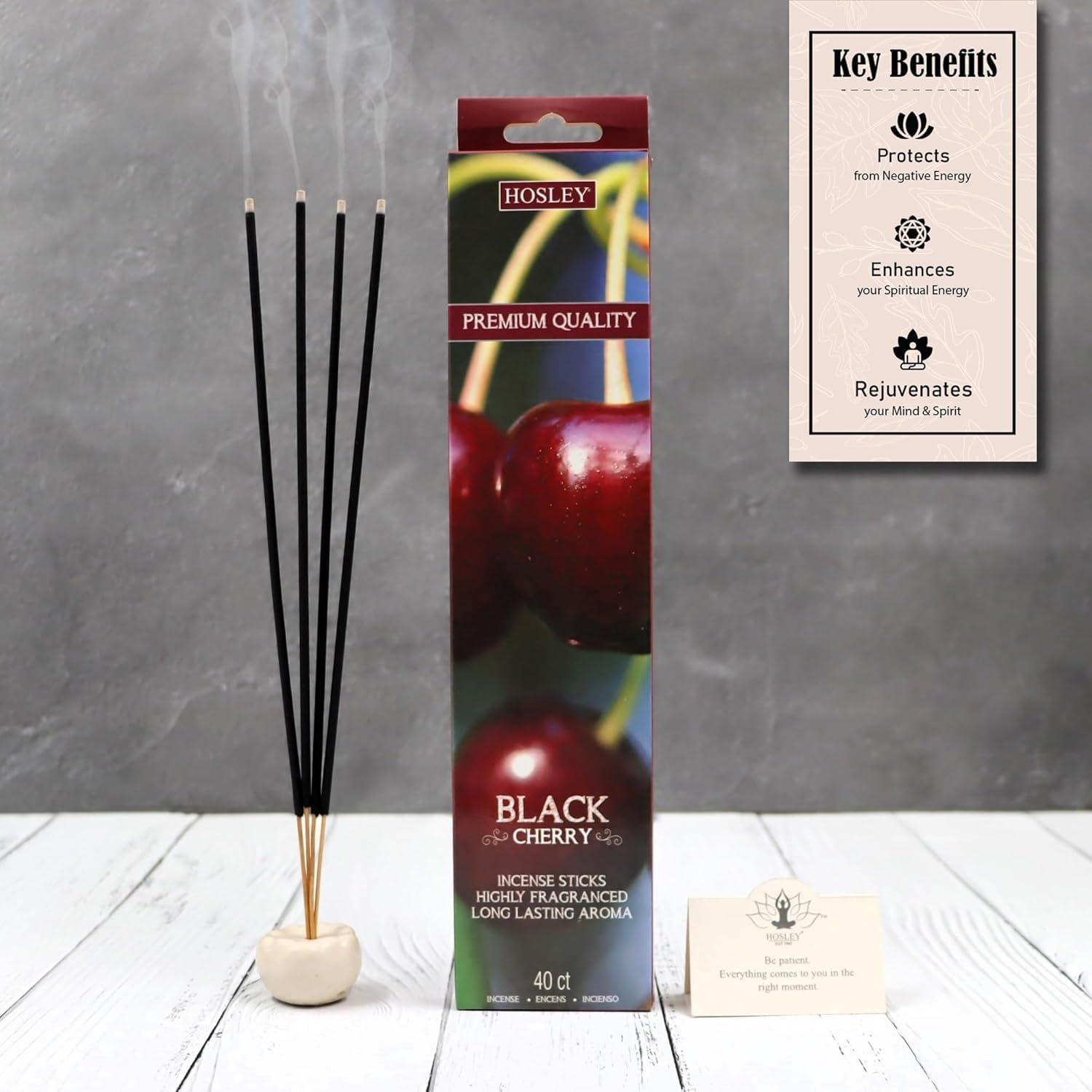 Incienso Hosley 480 Varitas Aromáticas Cereza, Fresa, Vainilla, Coco