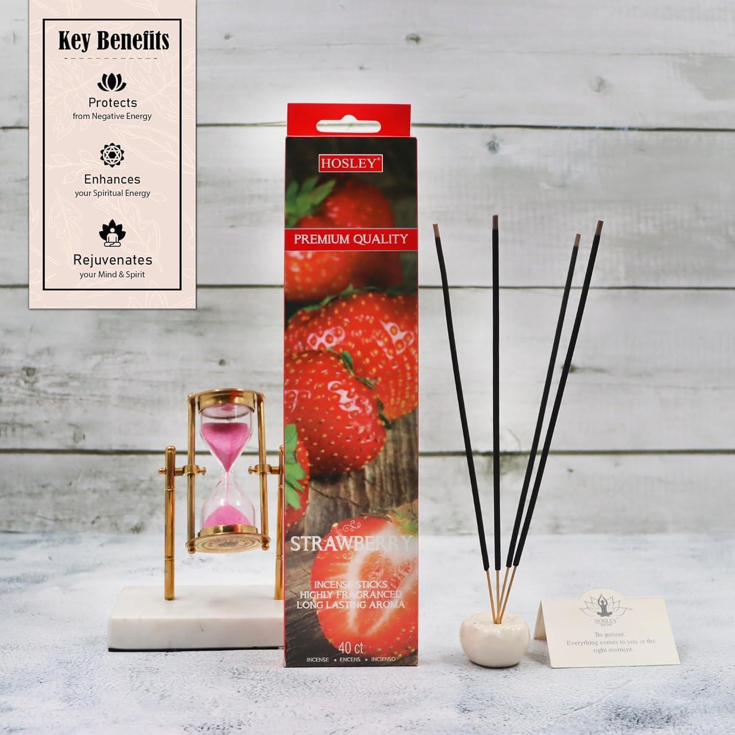 Incienso Hosley 480 Varitas Aromáticas Cereza, Fresa, Vainilla, Coco