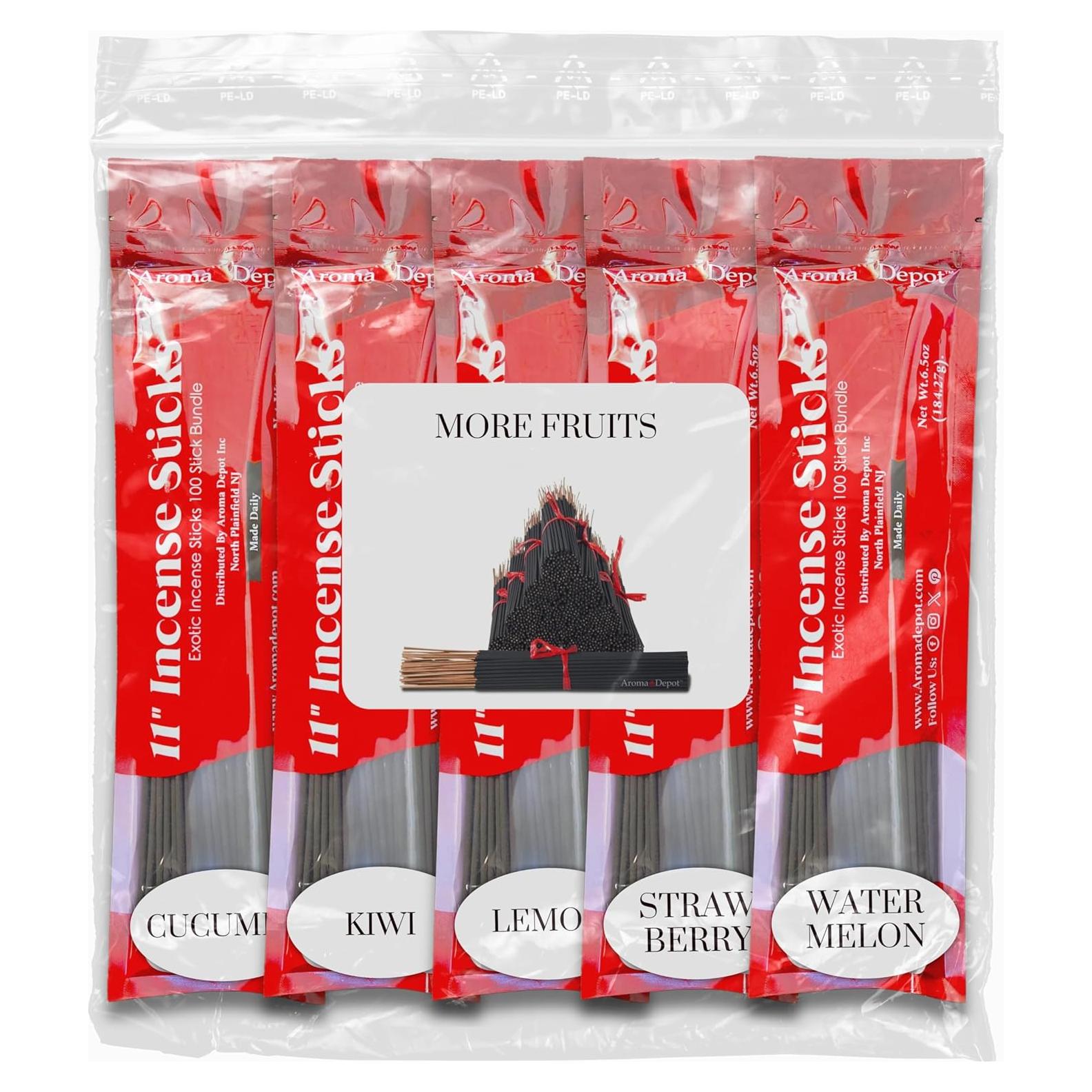 Conjunto de Incienso Aroma Depot 11" - 500 Varitas Variadas