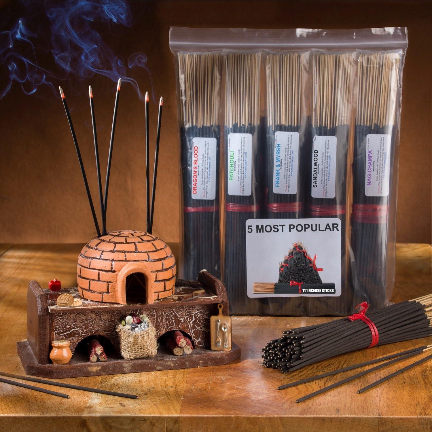 Conjunto de Incienso Aroma Depot 11" - 500 Varitas Variadas