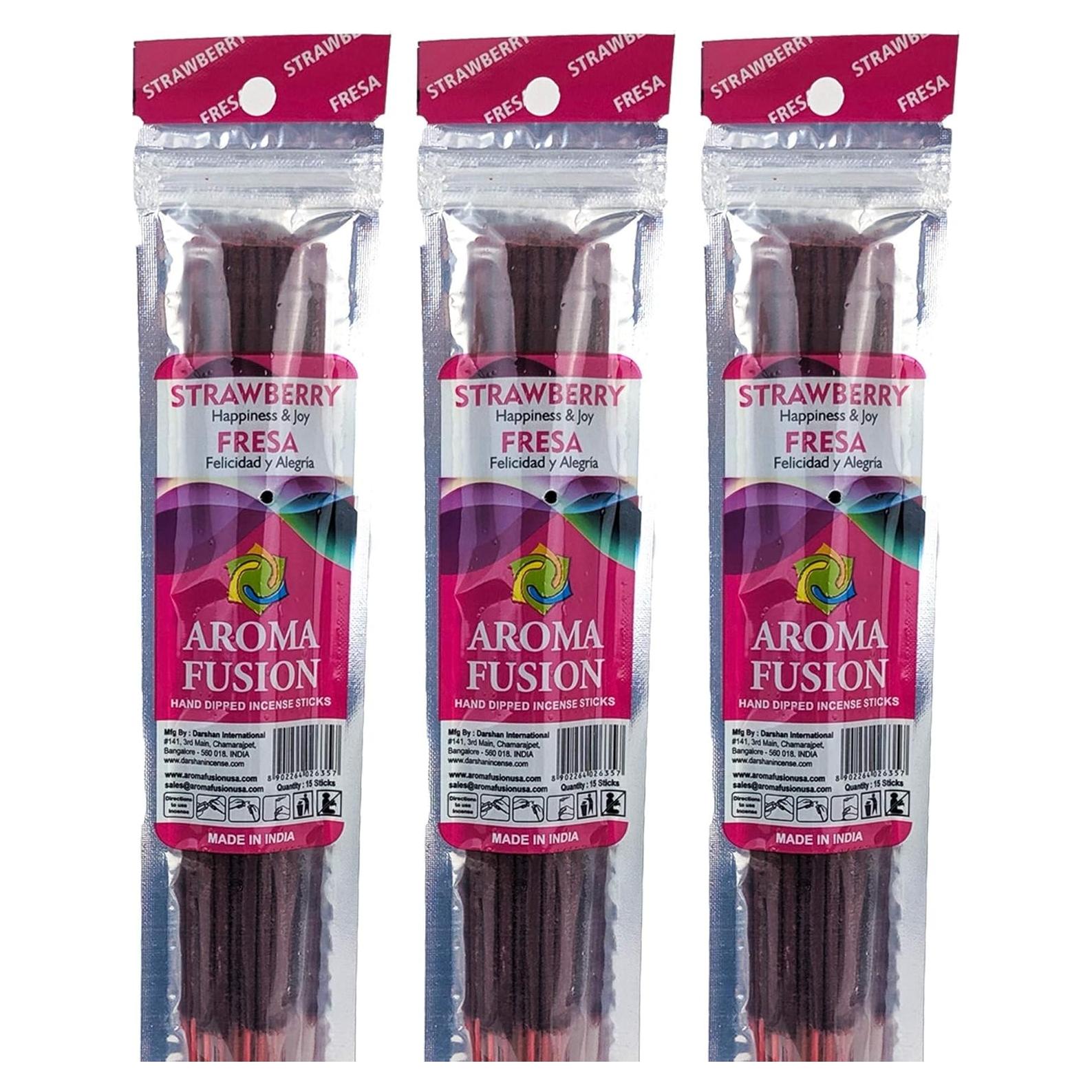 Incienso Premium Aroma Fusion Fresa 3-Pack 11" (28 cm)