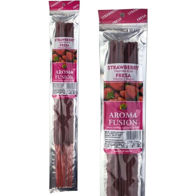Incienso Fusión de Aromas 19" (48.26 cm) Fresa - 10 Varitas
