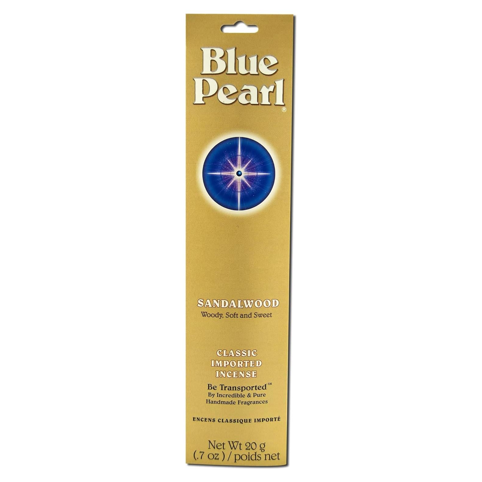Incienso Clásico Blue Pearl Sándalo 20 Gramos Hecho a Mano