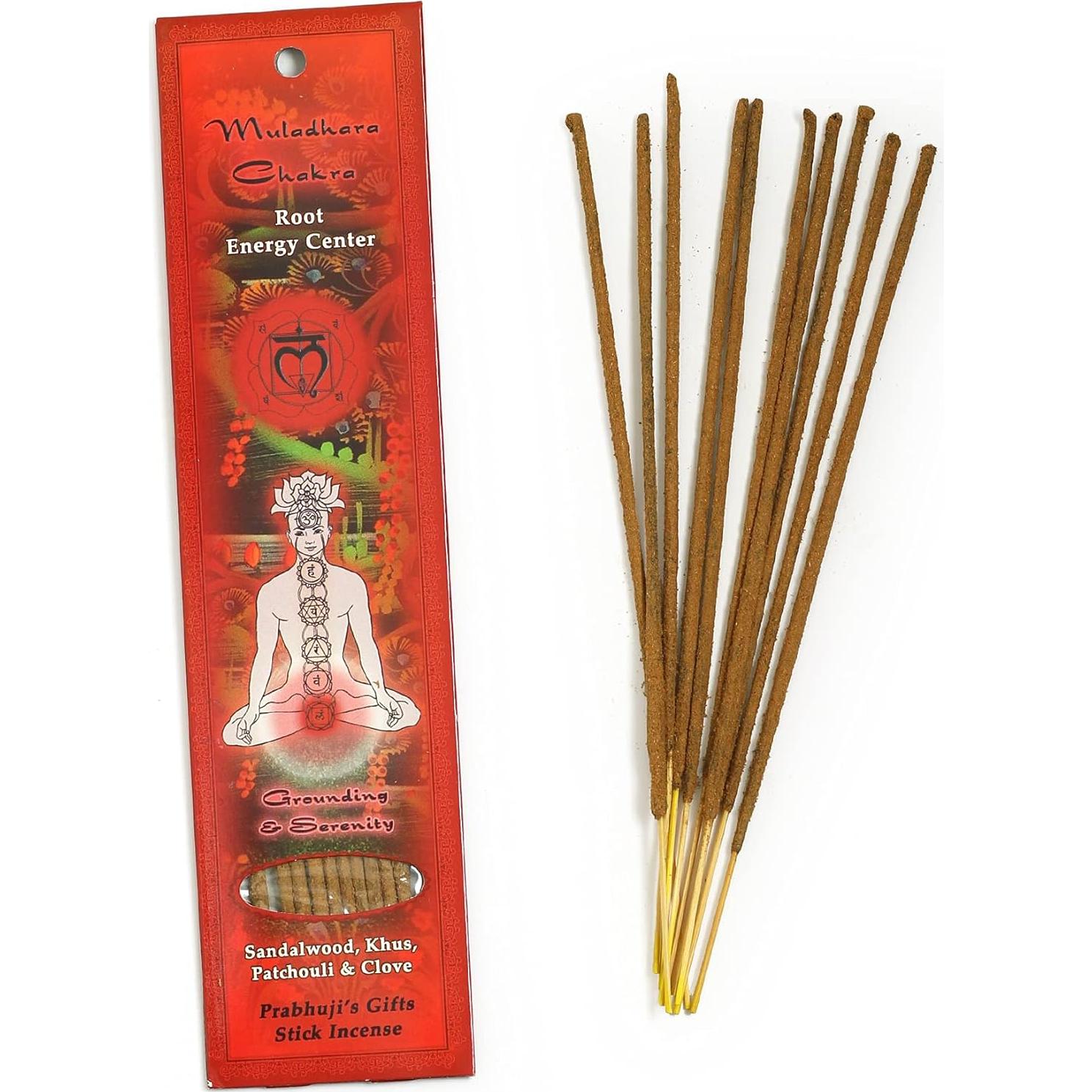 Incienso Muladhara Regalos de Prabhuji - 10 Varitas de Sándalo