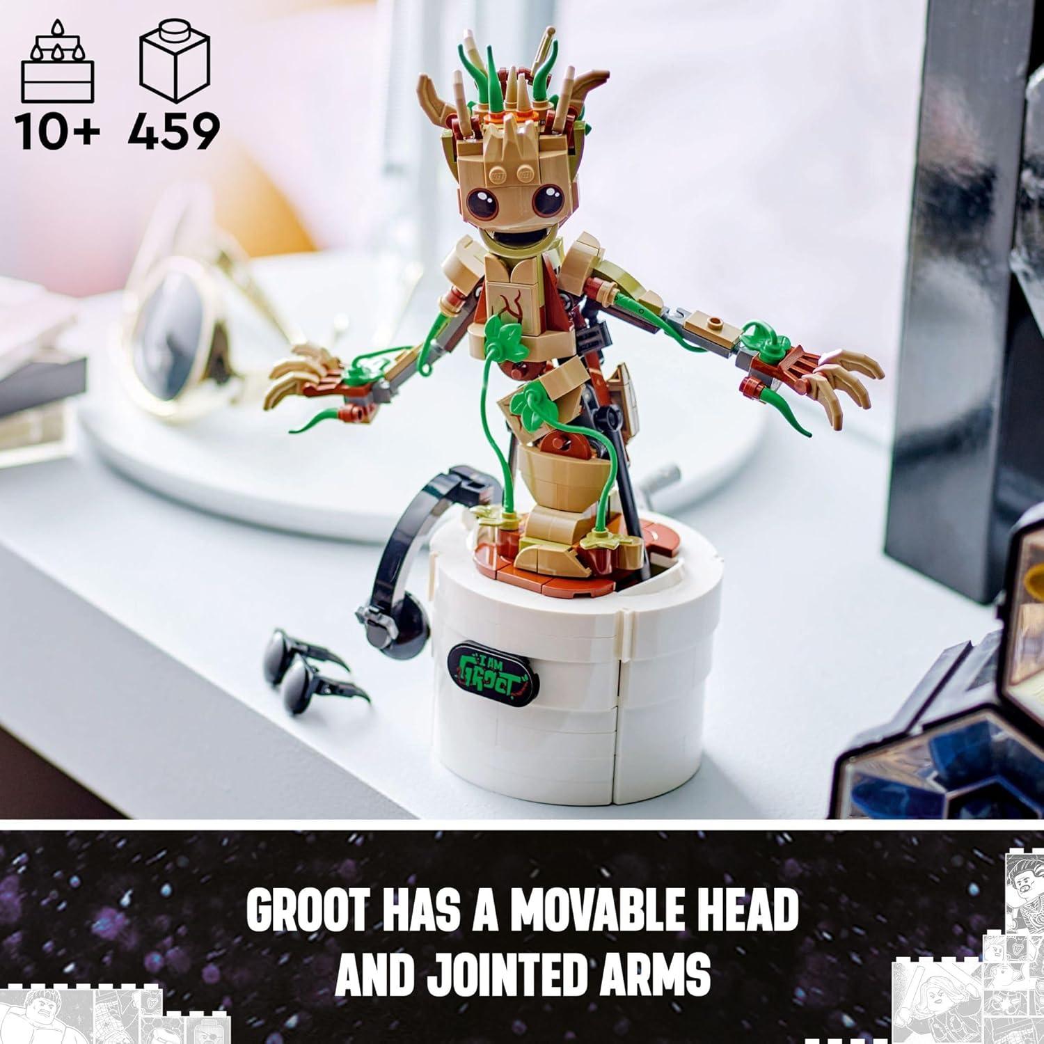 LEGO Groot Bailarín Marvel 76297 Juguete Interactivo 22 cm