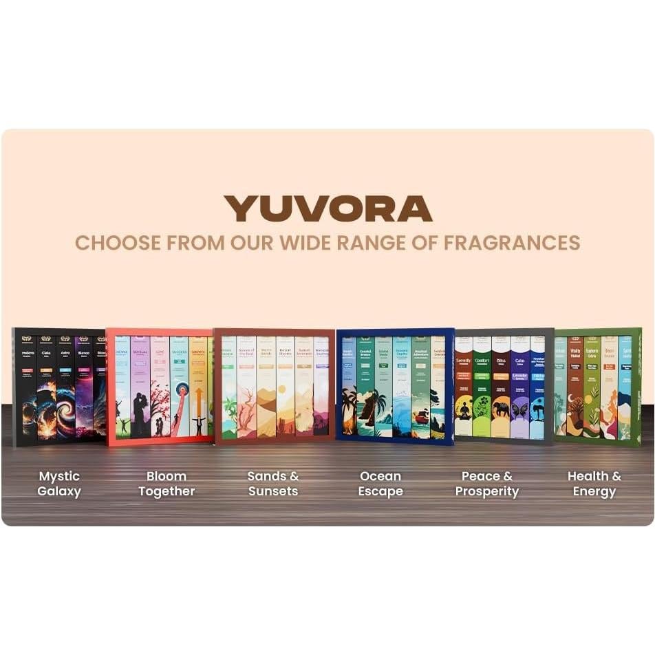Juego de 120 Varitas de Incienso Naturales Yuvora - 6 Aromas