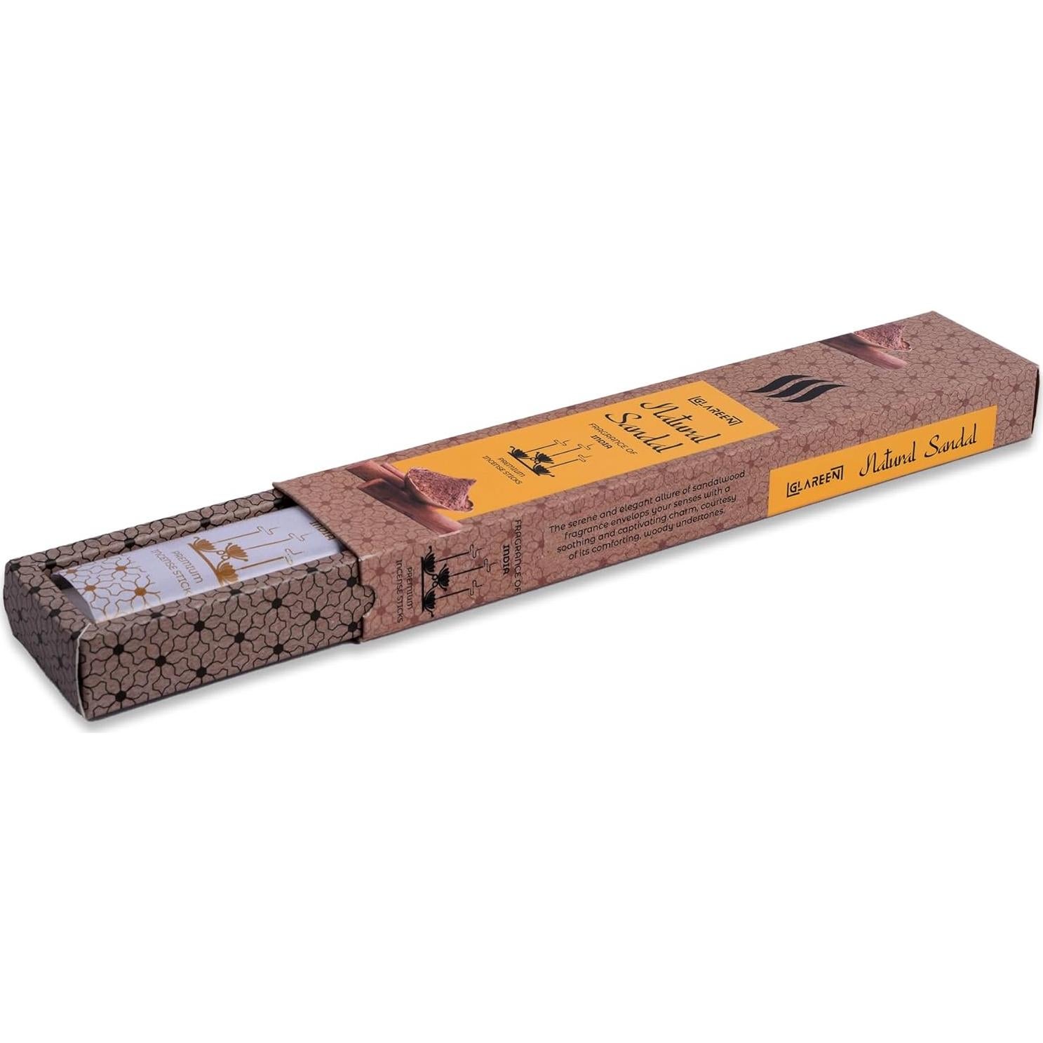 Varitas de Incienso Sándalo Puro Glareen - Paquete de 50