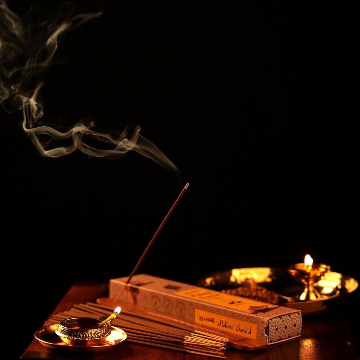 Varitas de Incienso Sándalo Puro Glareen - Paquete de 50