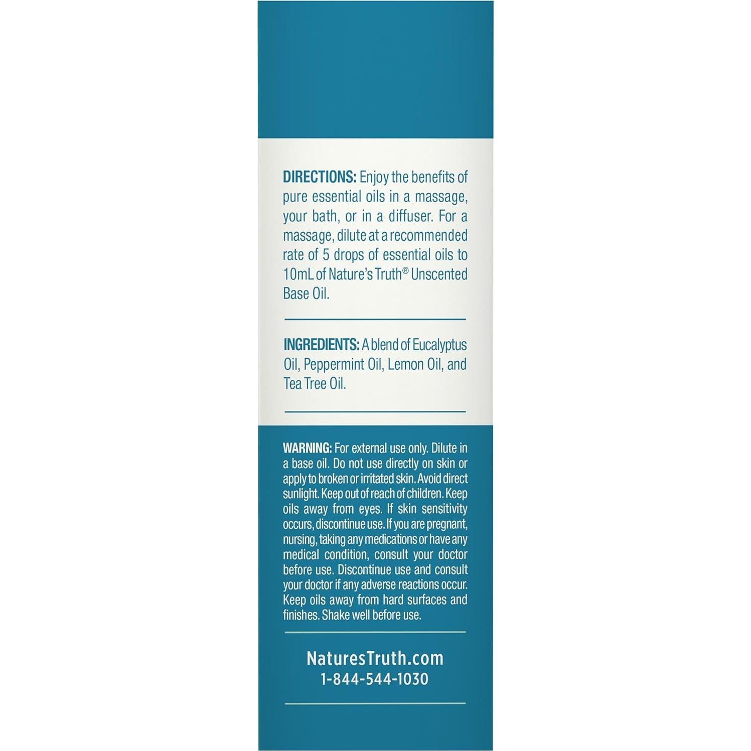 Aceite Esencial Breathe Easy Nature's Truth 15 mL Eucalipto Menta