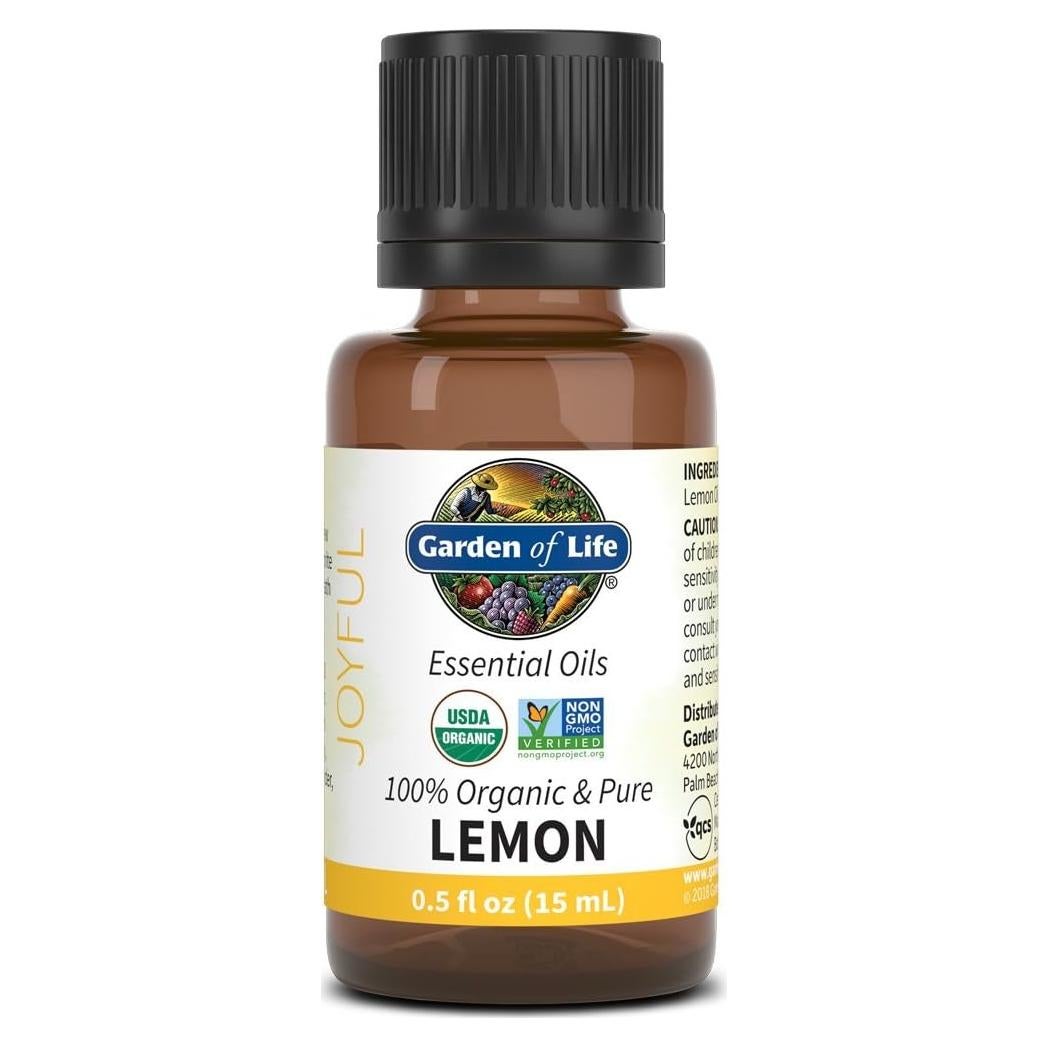 Aceite Esencial de Limón 15 mL Jardín de la Vida 100% Orgánico