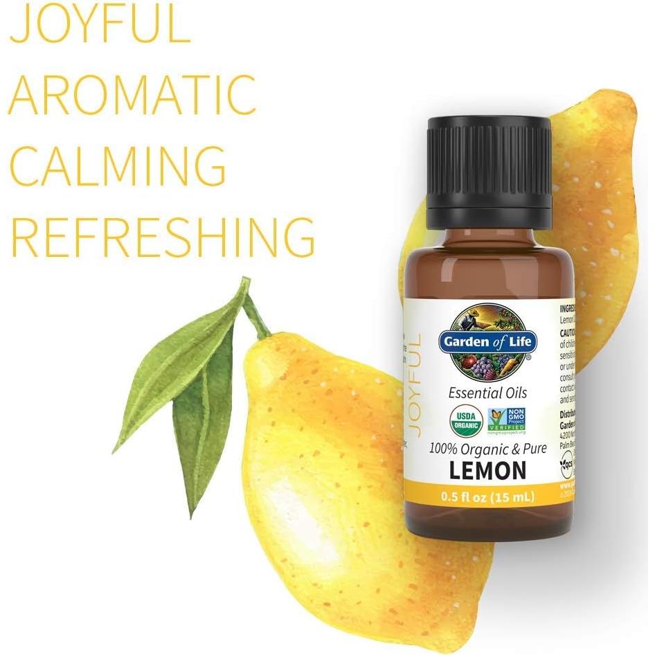 Aceite Esencial de Limón 15 mL Jardín de la Vida 100% Orgánico