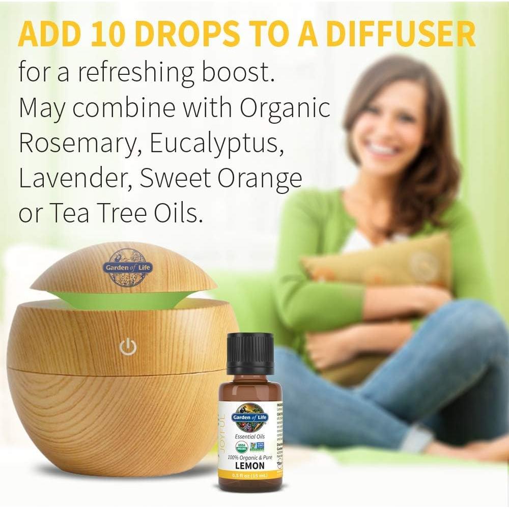 Aceite Esencial de Limón 15 mL Jardín de la Vida 100% Orgánico