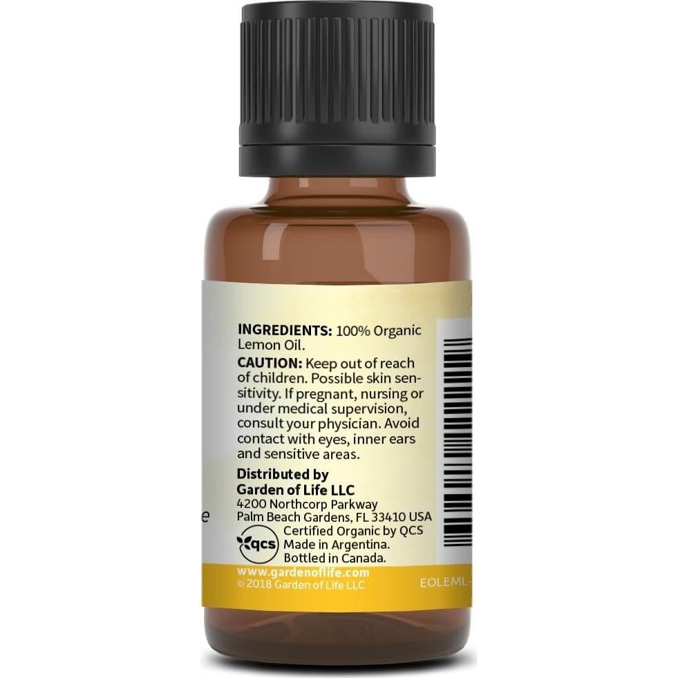 Aceite Esencial de Limón 15 mL Jardín de la Vida 100% Orgánico