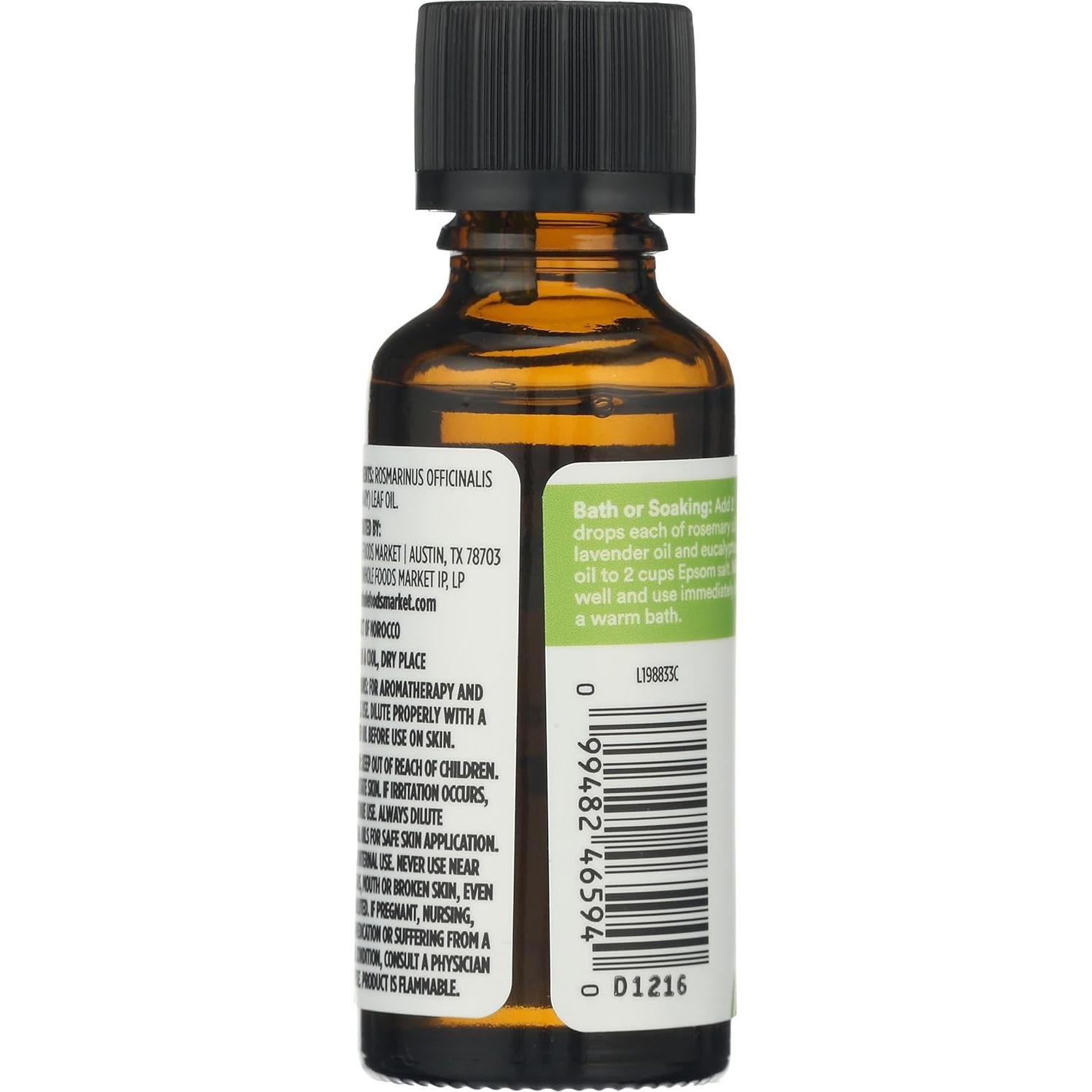 Aceite Esencial de Romero 100% Whole Foods 28 g