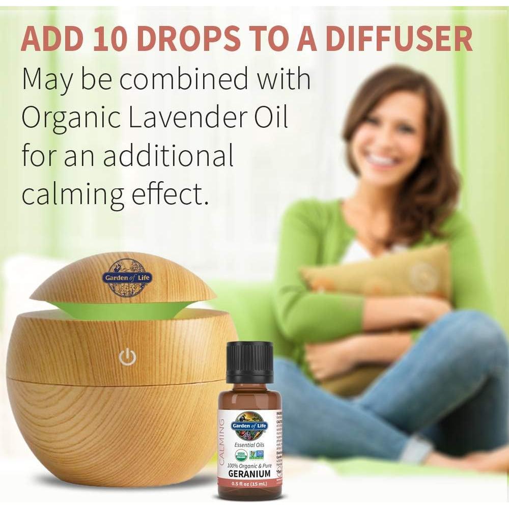 Aceite Esencial de Geranio 15 mL Jardín de la Vida 100% Orgánico