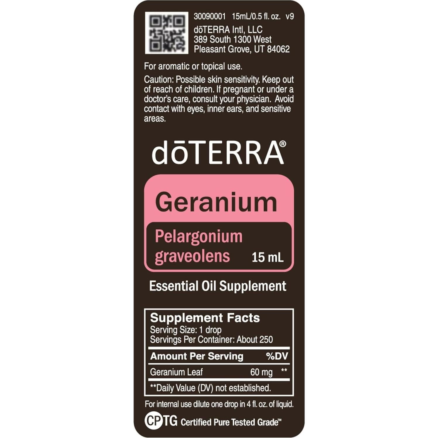Aceite Esencial de Geranio doTERRA 15 mL - Cuidado Piel y Cabello