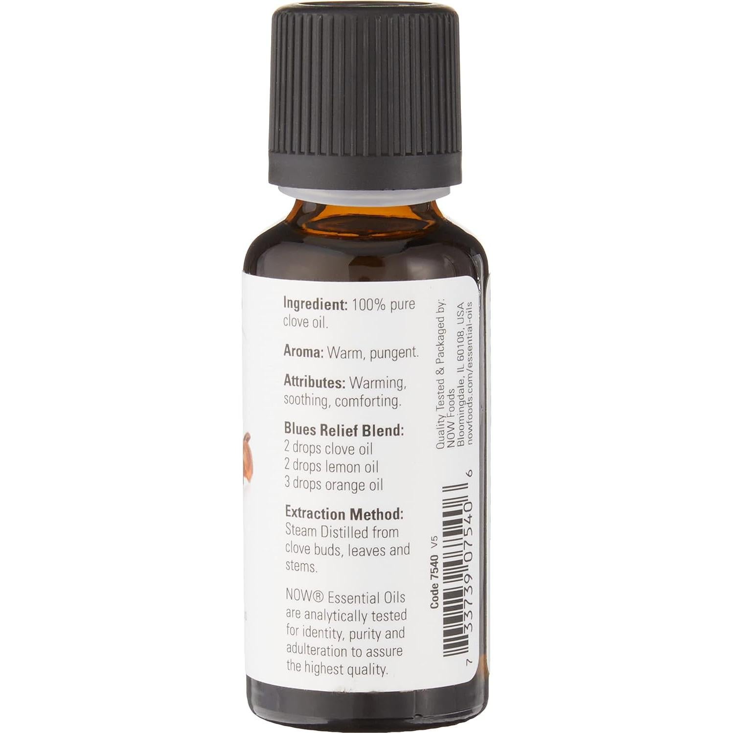 Aceite Esencial Puro Clavo NOW Foods 29.57 ml - Aromaterapia