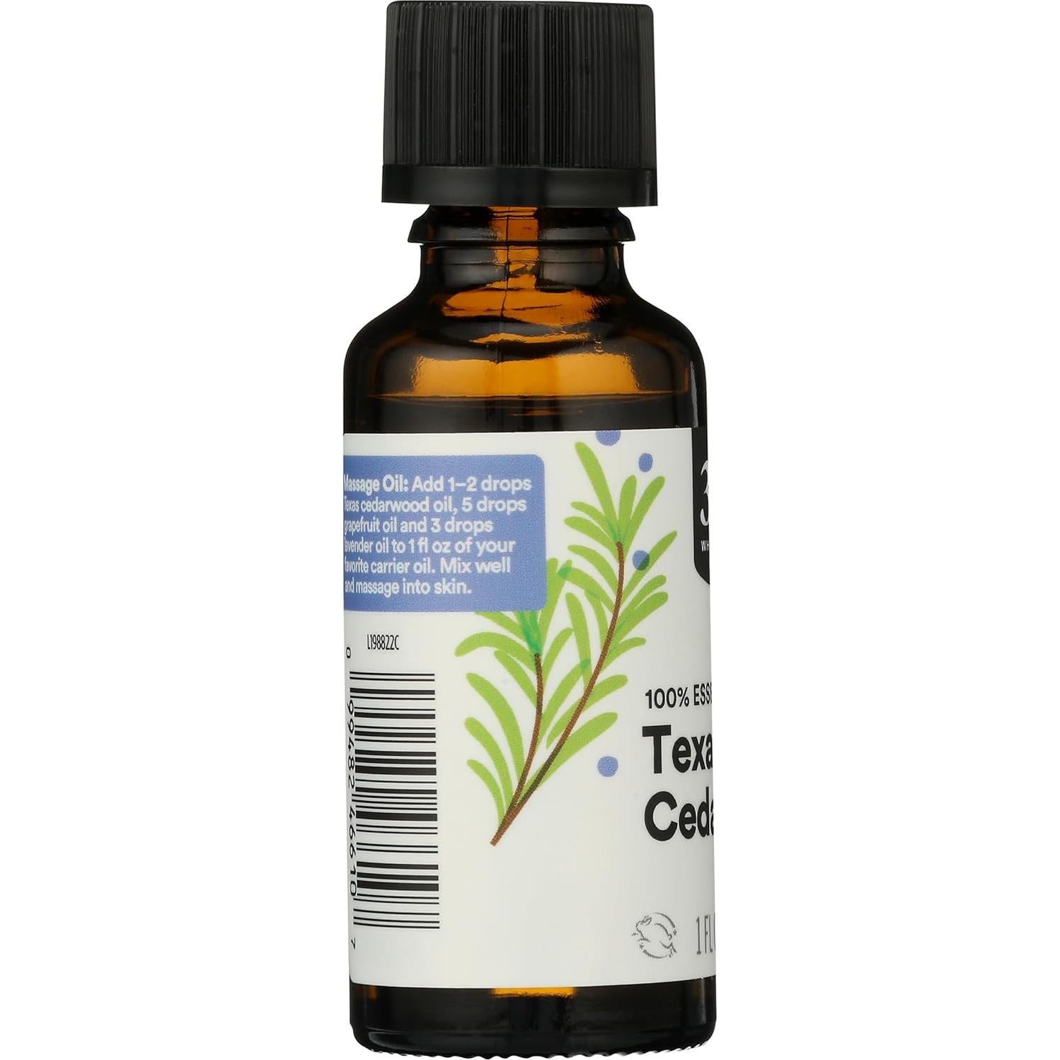 Aceite Esencial de Cedro de Texas 100% Puro Whole Foods 30ml