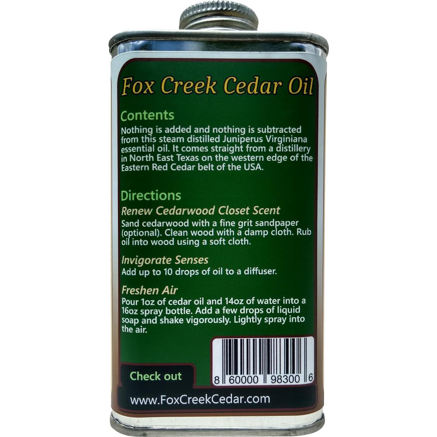 Aceite Esencial de Cedro Rojo Oriental 240ml Fox Creek