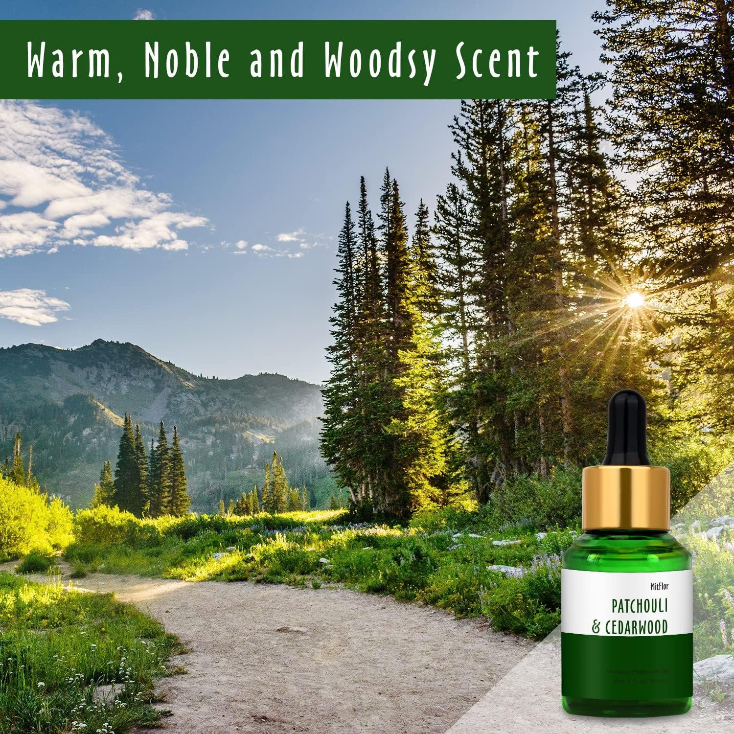 Aceite de Fragancia MitFlor Pachulí y Madera de Cedro 30ml