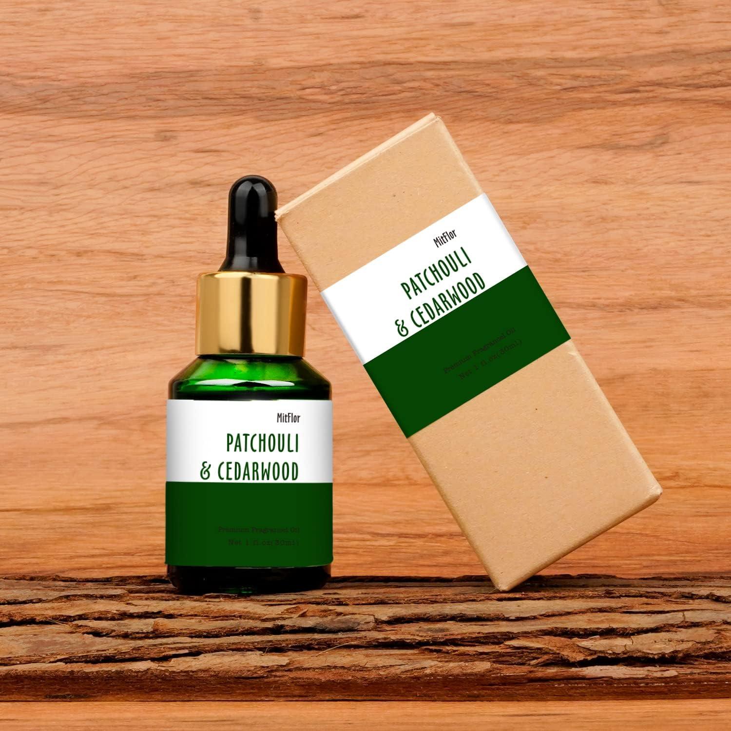 Aceite de Fragancia MitFlor Pachulí y Madera de Cedro 30ml