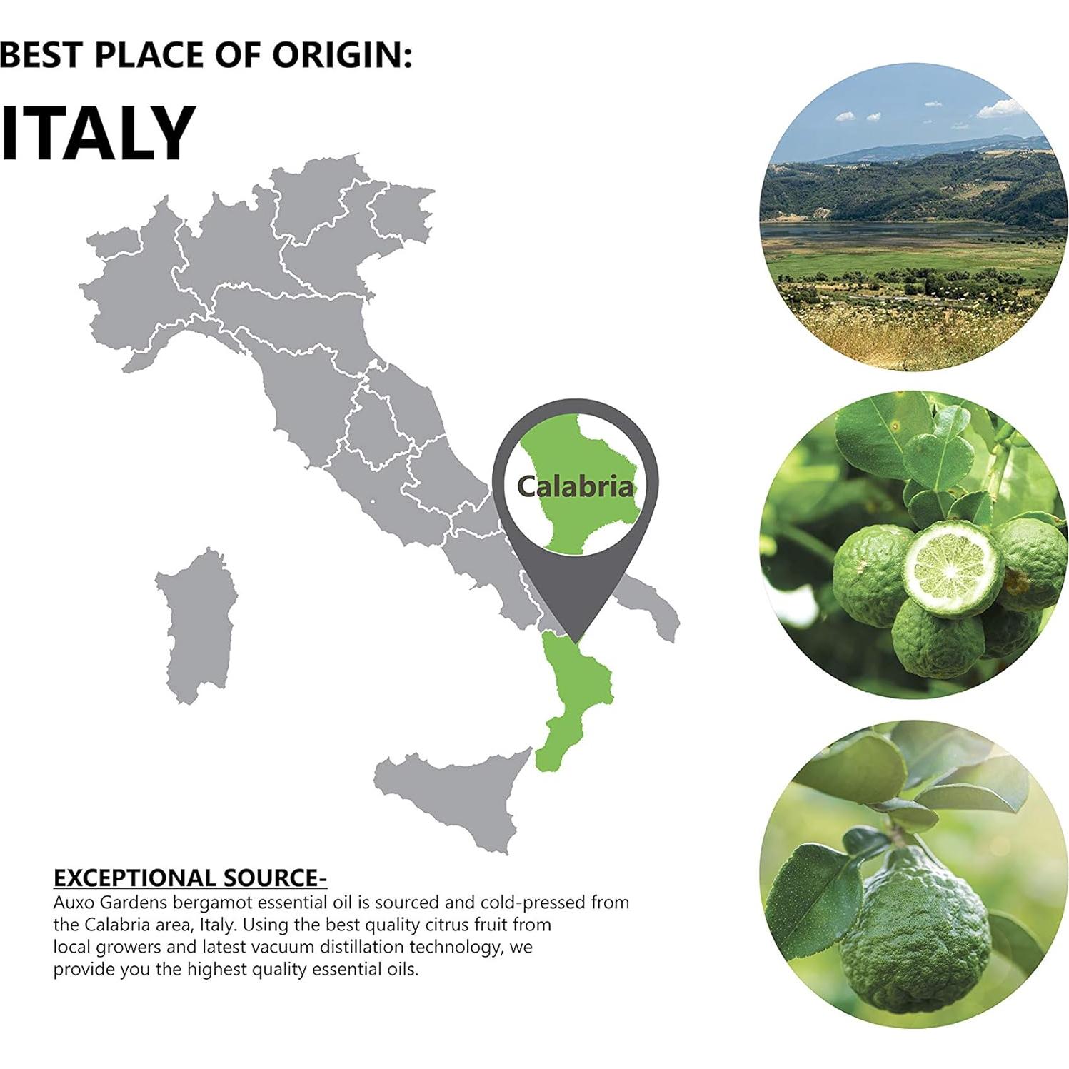 Aceite Esencial de Bergamota Auxo Gardens 30ml 100% Puro