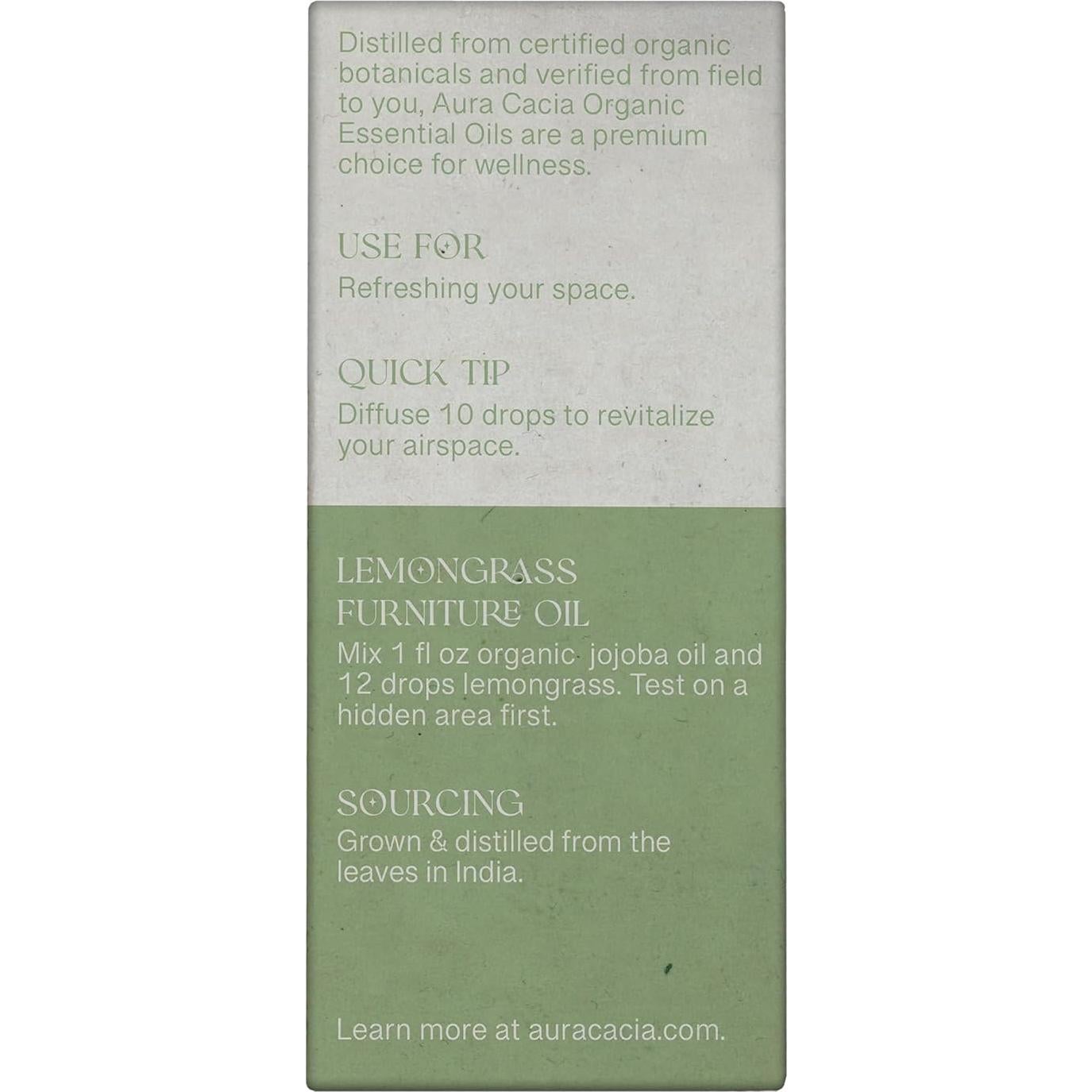 Aceite Esencial de Hierba Limón Orgánico Aura Cacia 7.09 ml
