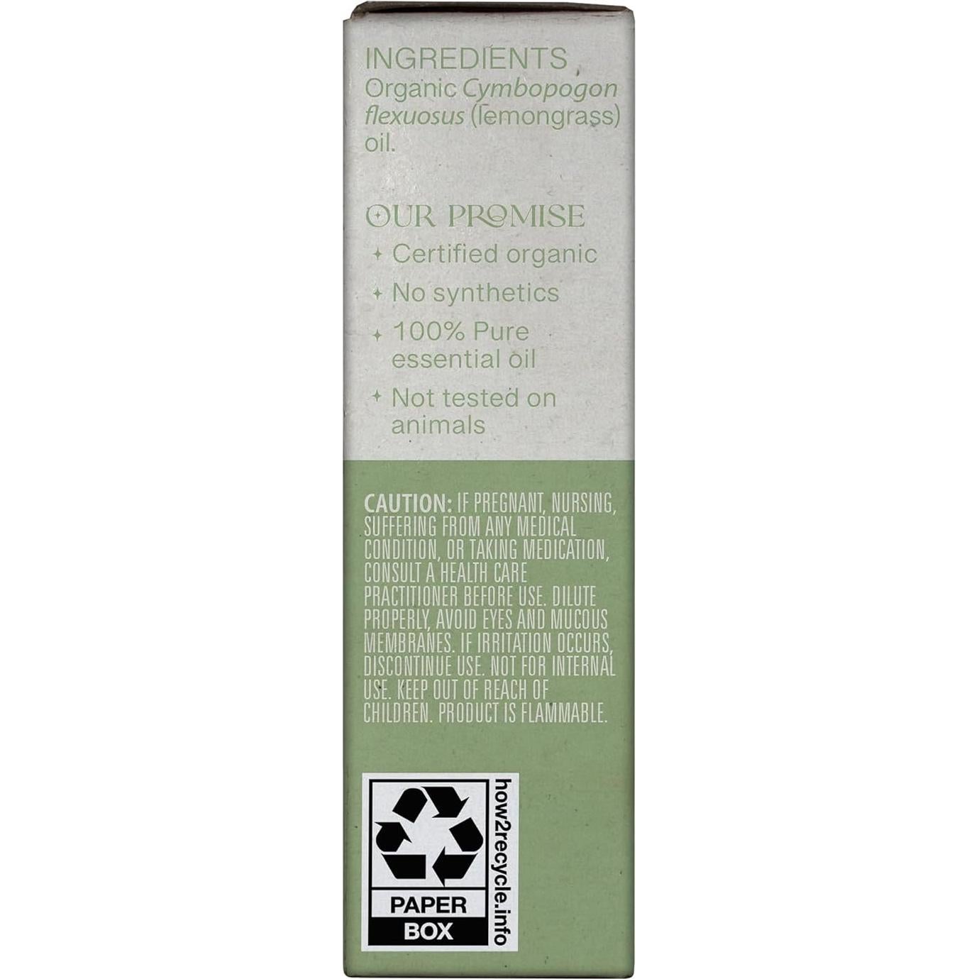 Aceite Esencial de Hierba Limón Orgánico Aura Cacia 7.09 ml