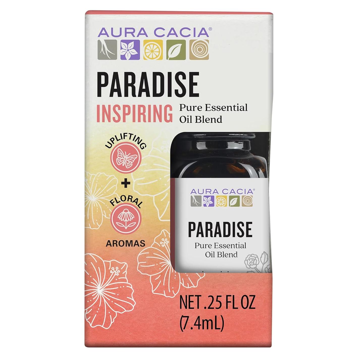 Mezcla de Aceites Esenciales Aura Cacia Paraíso 7.4 ml - Aroma Ligero