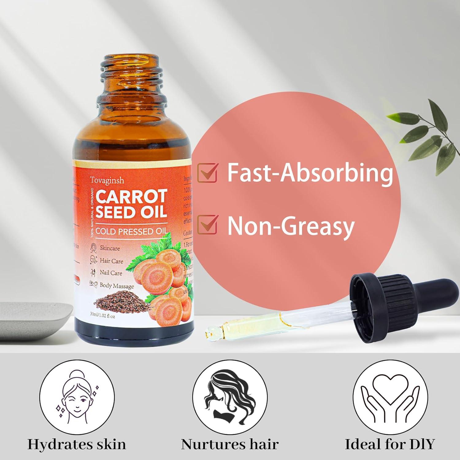 Aceite de Semilla de Zanahoria Orgánico Tovaginsh 100g Puro Natural