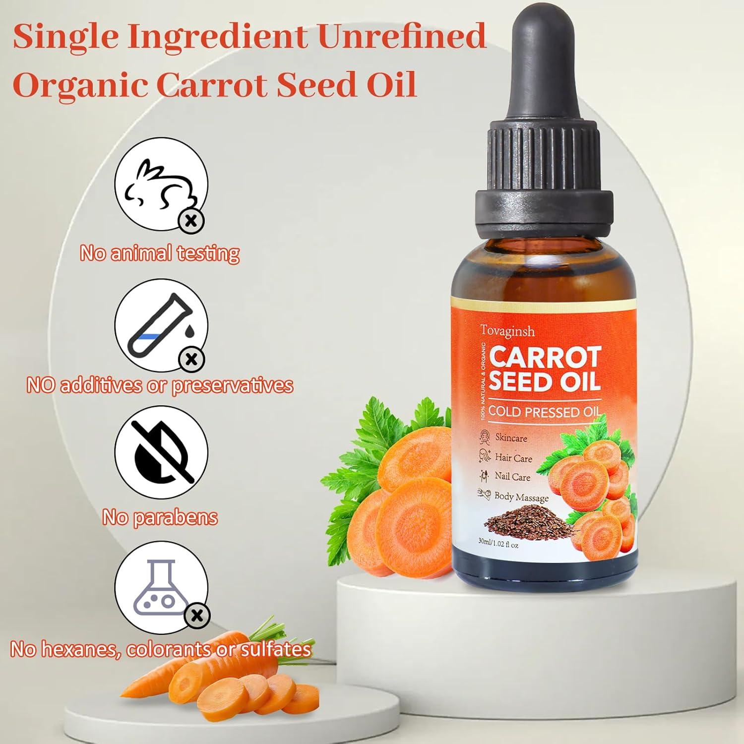 Aceite de Semilla de Zanahoria Orgánico Tovaginsh 100g Puro Natural