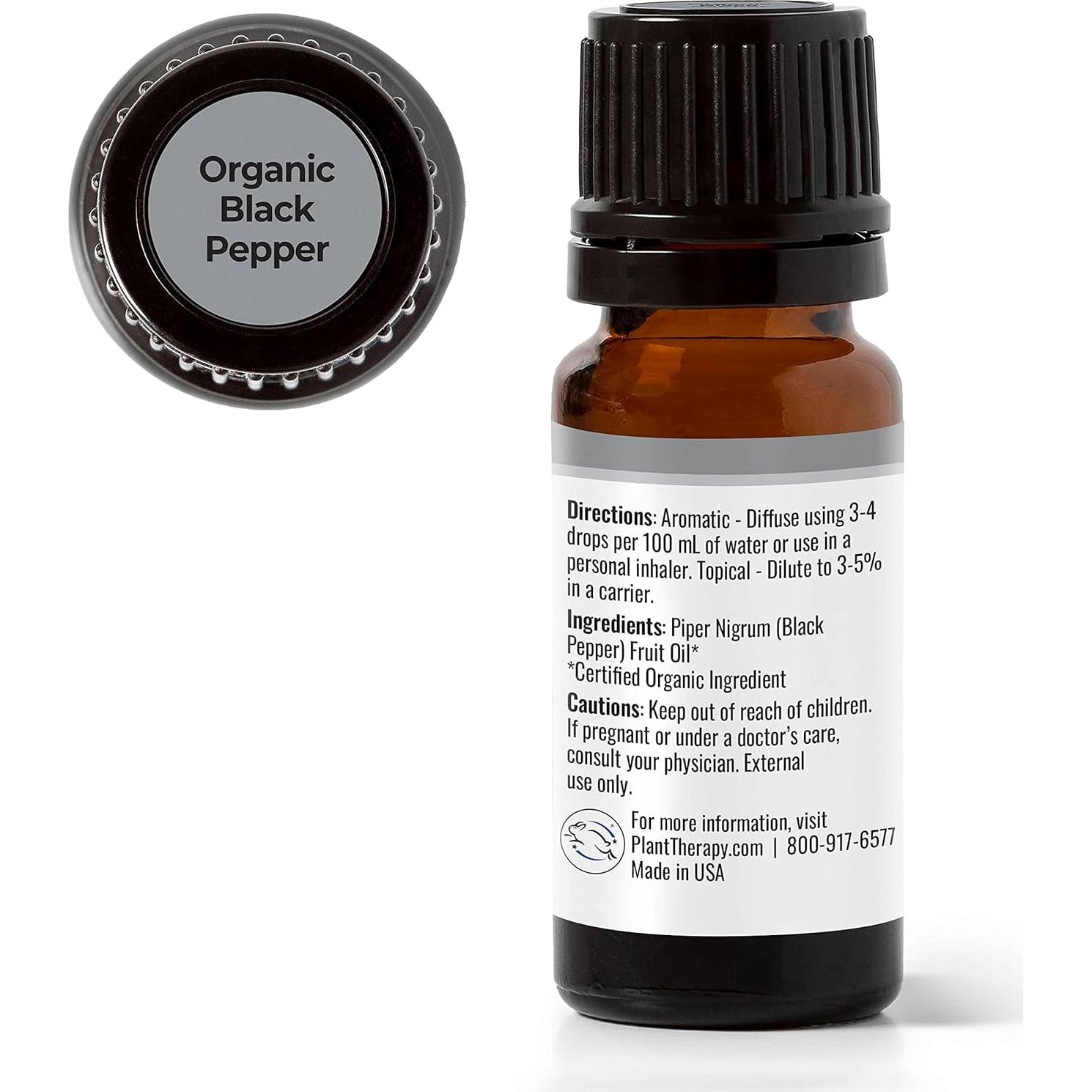 Aceite Esencial Orgánico de Pimienta Negra Plant Therapy 10 mL 100% Puro