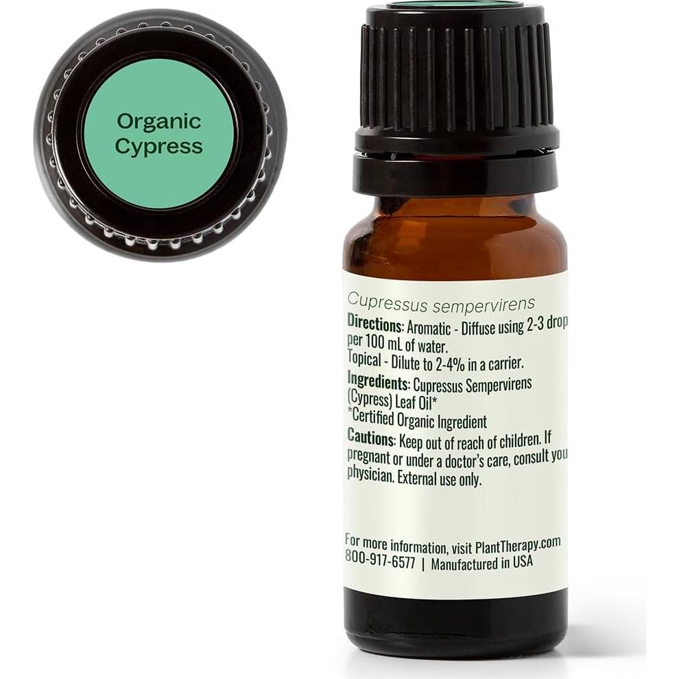 Aceite Esencial de Ciprés Orgánico Plant Therapy 10 mL 100% Puro