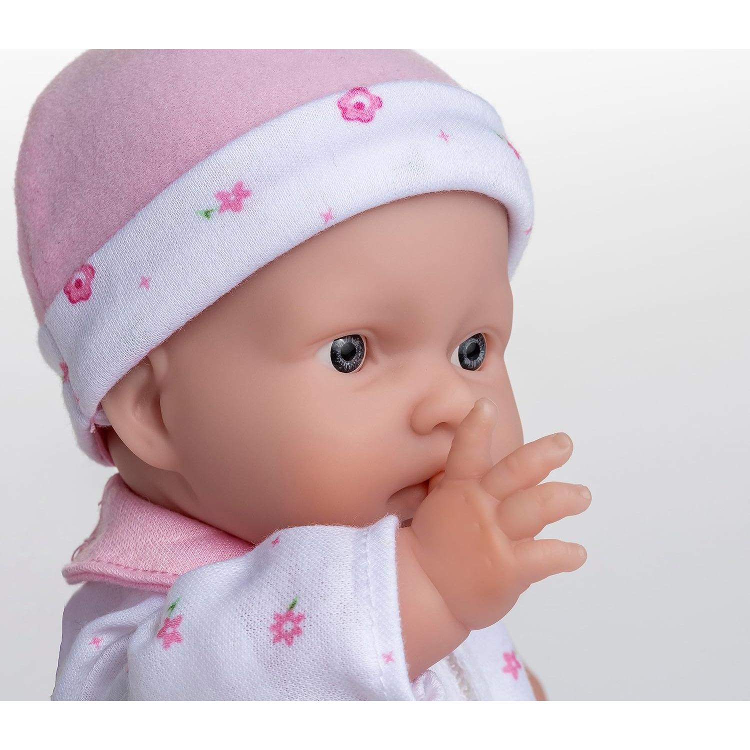 Muñeca Bebé Caucásica JC Toys 27,94 cm Rosa Lavable