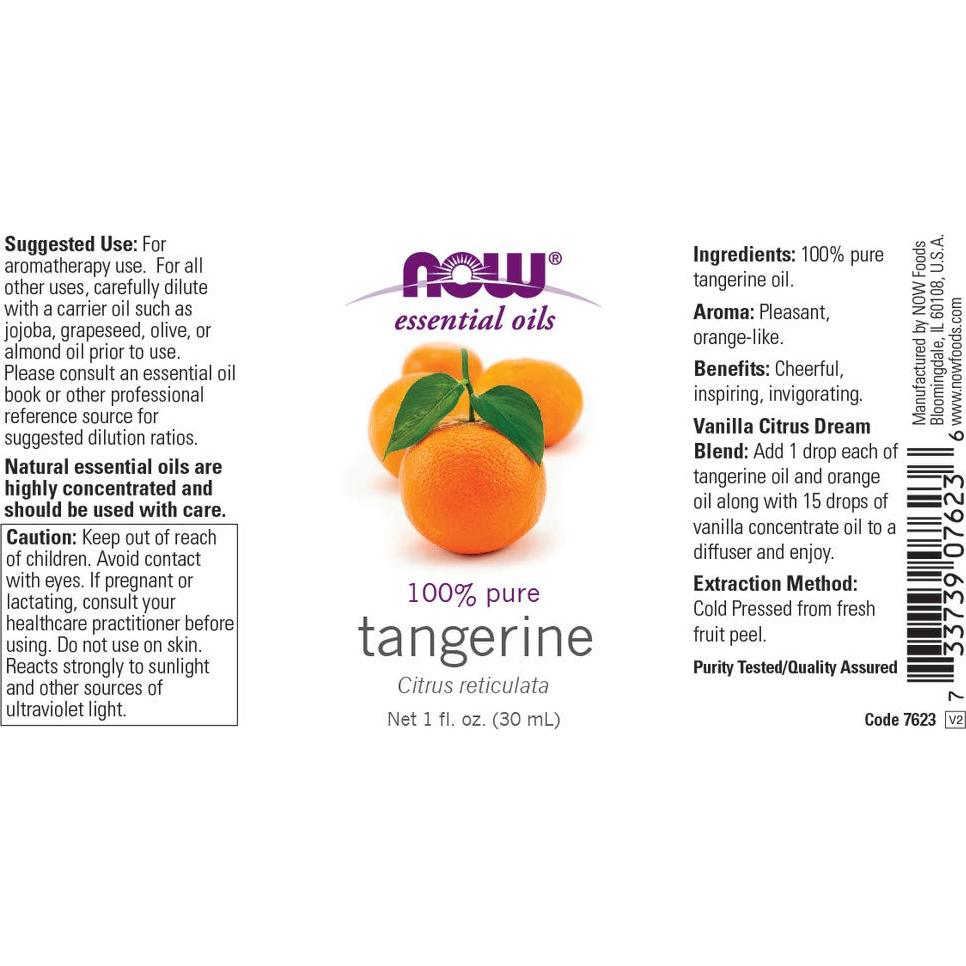 Aceite de Mandarina 100% Puro NOW Foods 30 ml (Paquete de 2)