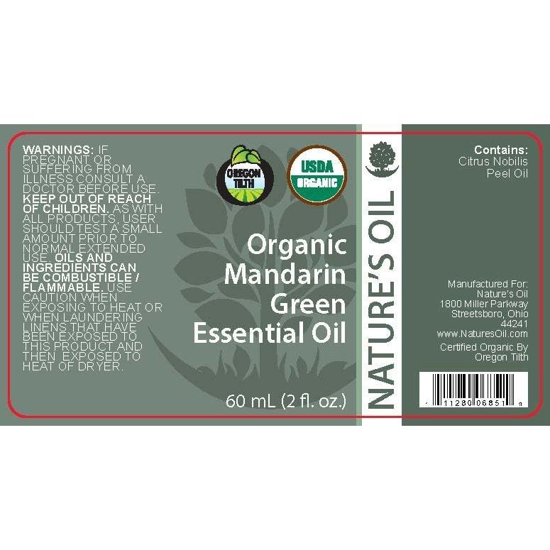 Aceite Esencial de Mandarina Verde 100% Puro 60ml Orgánico