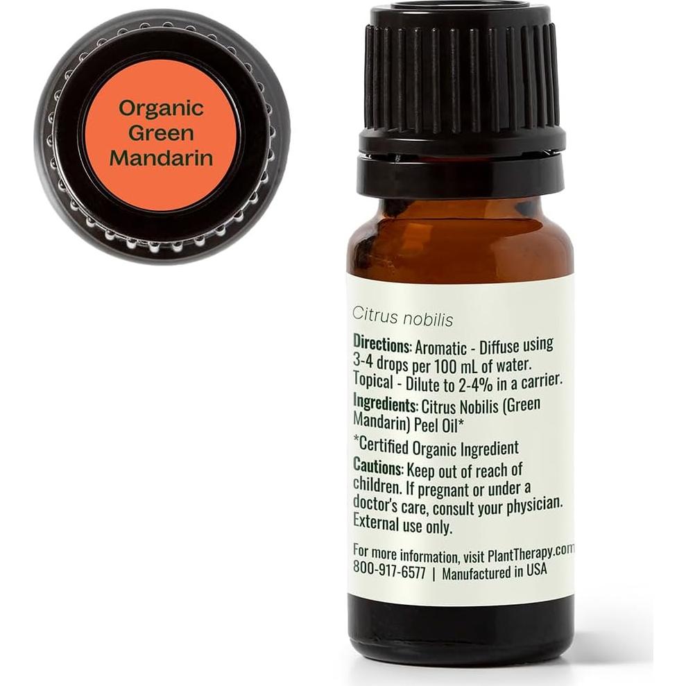 Aceite Esencial de Mandarina Verde Orgánico Plant Therapy 10 mL 100% Puro